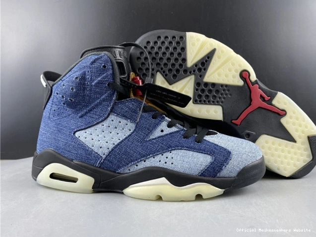 Official Maikesneakers CT5350-401 Air 6 Denim Jordan Washed 0713